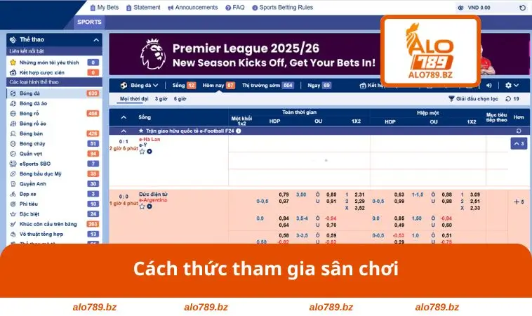 Cách thức tham gia sân chơi
