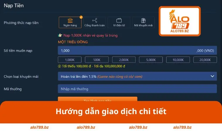 Hướng dẫn giao dịch chi tiết