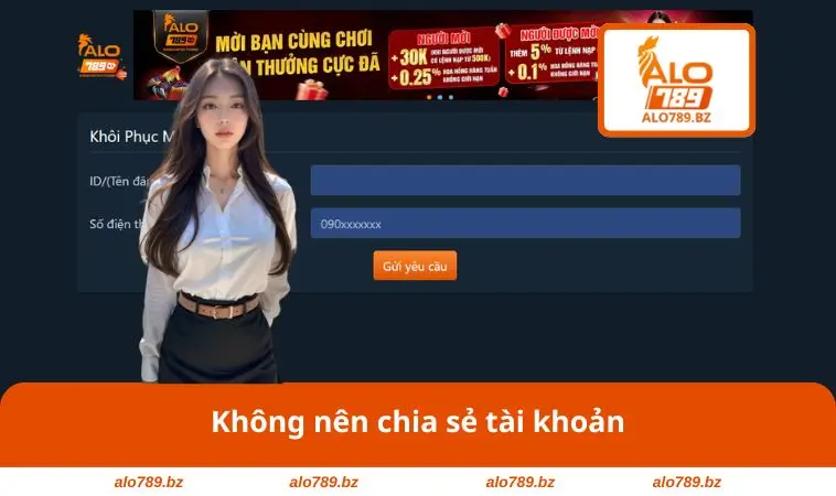 Không nên chia sẻ tài khoản