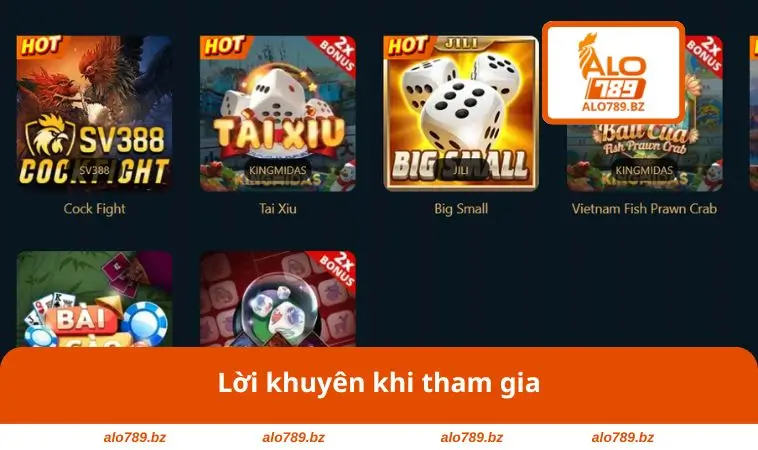 Lời khuyên khi tham gia