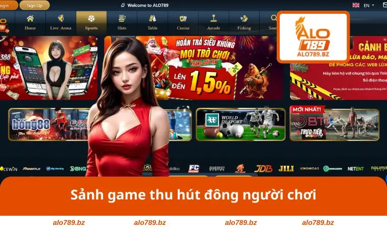 Sảnh game thu hút người chơi