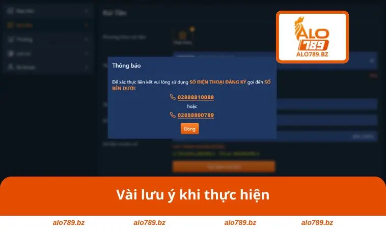 Vài lưu ý khi thực hiện